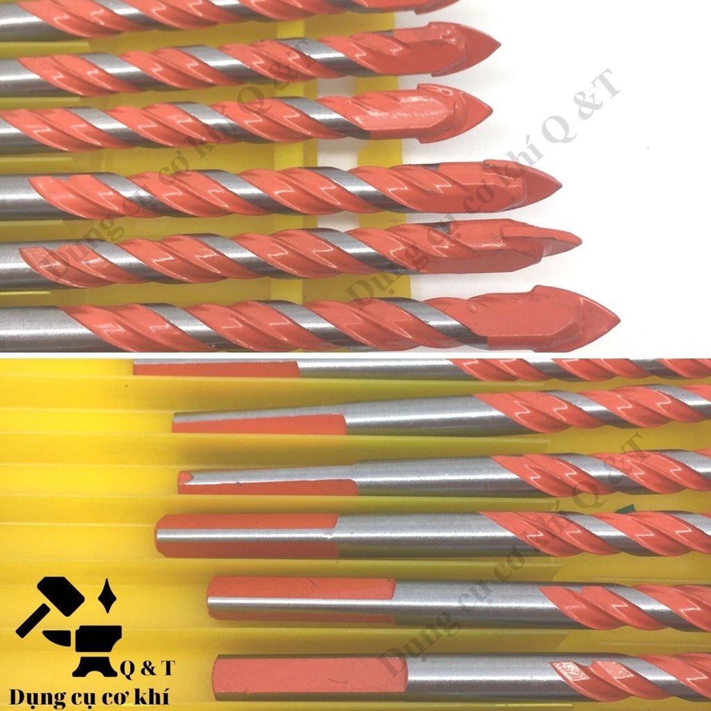 Mũi khoan đa năng cao cấp , Mũi khoan gạch men khoan kính tường gỗ.. đỏ 6 8 10 12mm