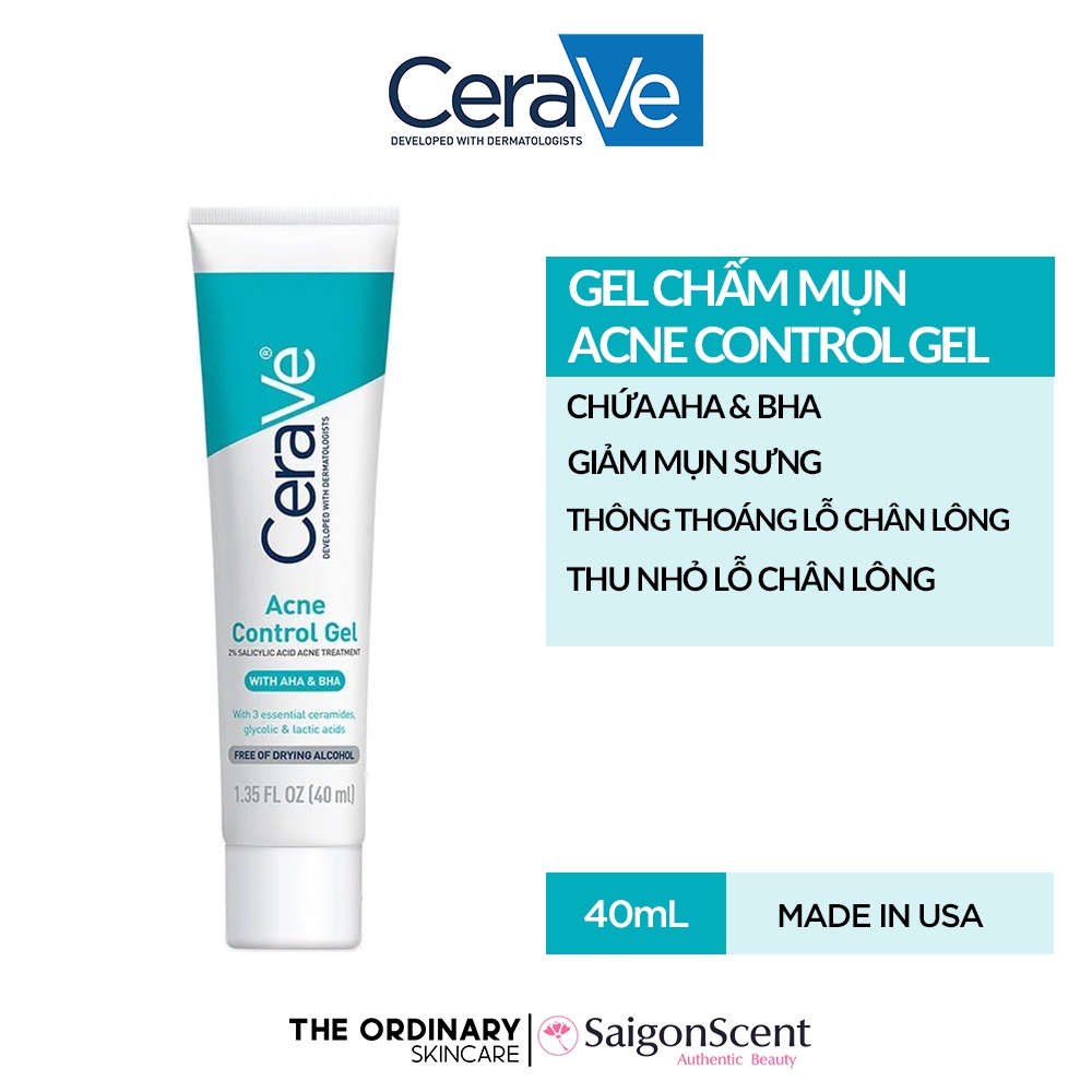 Gel chấm mụn Cerave Acne Control Gel / 40mL