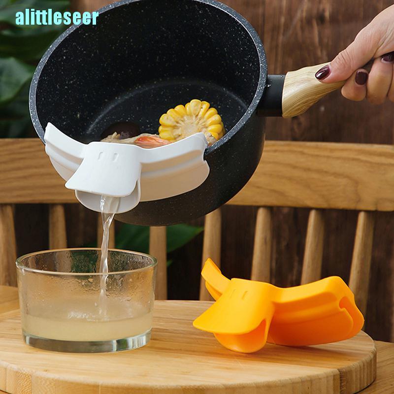 【Bar】Pot Silicone Soup Guide Nozzle Square Splash Scald Prevention soup funnel