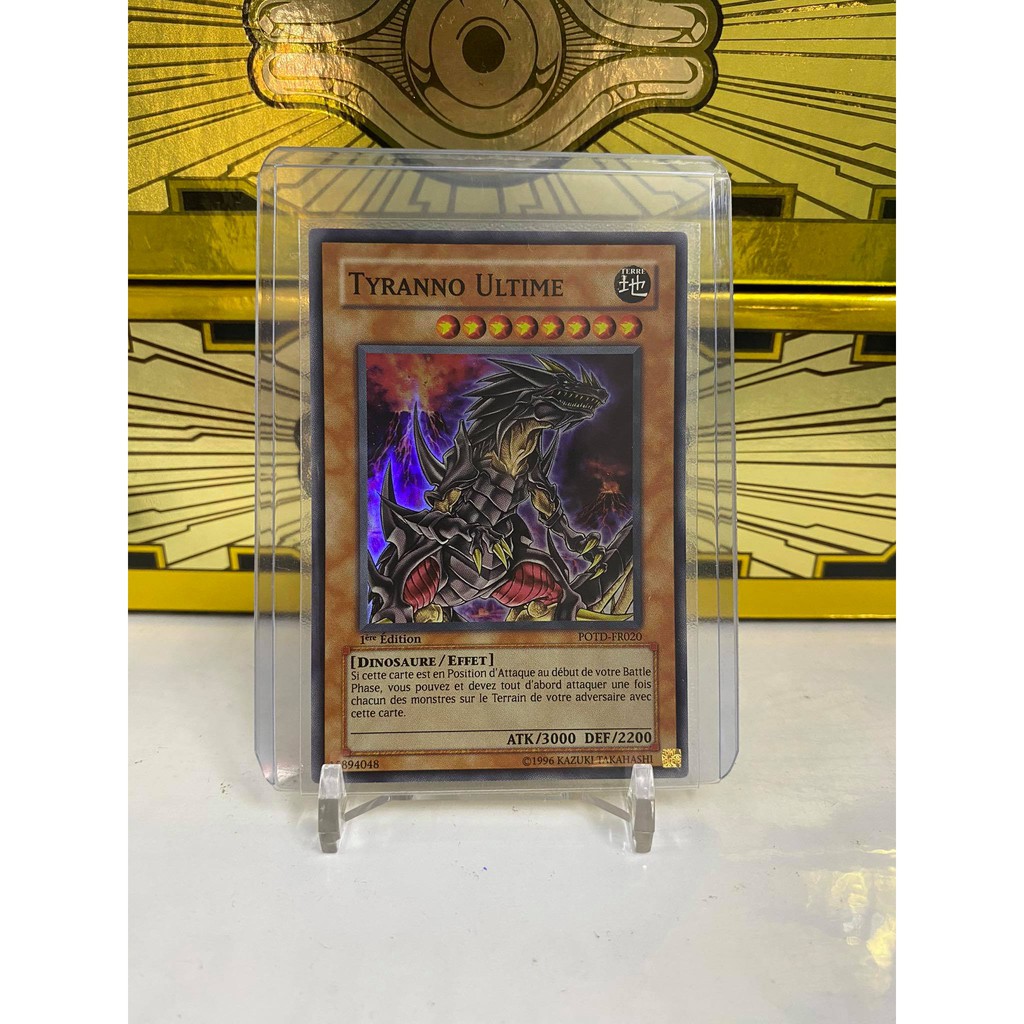 [ Dưa Hấu Yugioh ] Lá bài thẻ bài Ultimate Tyranno - Super Rare 1st Edition - Tặng bọc bài nhựa bảo quản