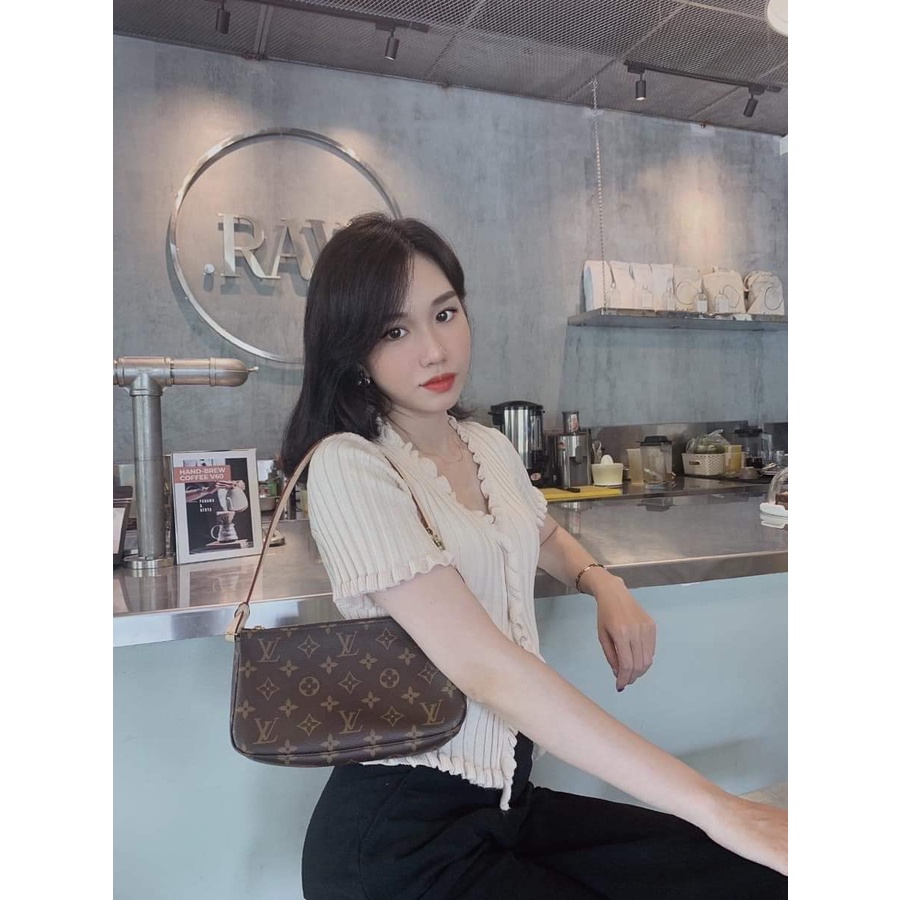 Túi xách đeo chéo L.V, túi đeo vai kẹp nách Jansi - FULLBOX sz20