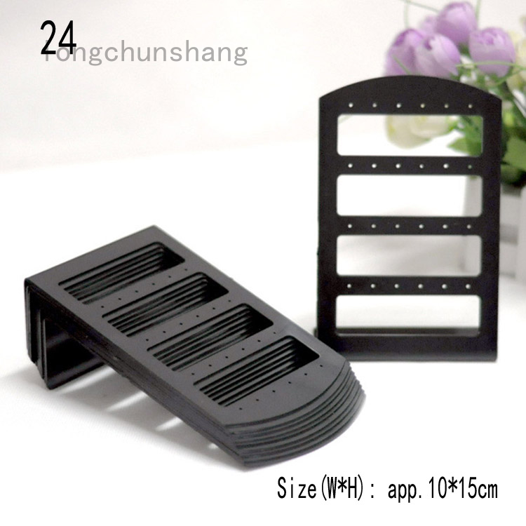 Longchunshang Giá Đỡ Treo Bông Tai Bằng Nhựa 24 / 48 Lỗ