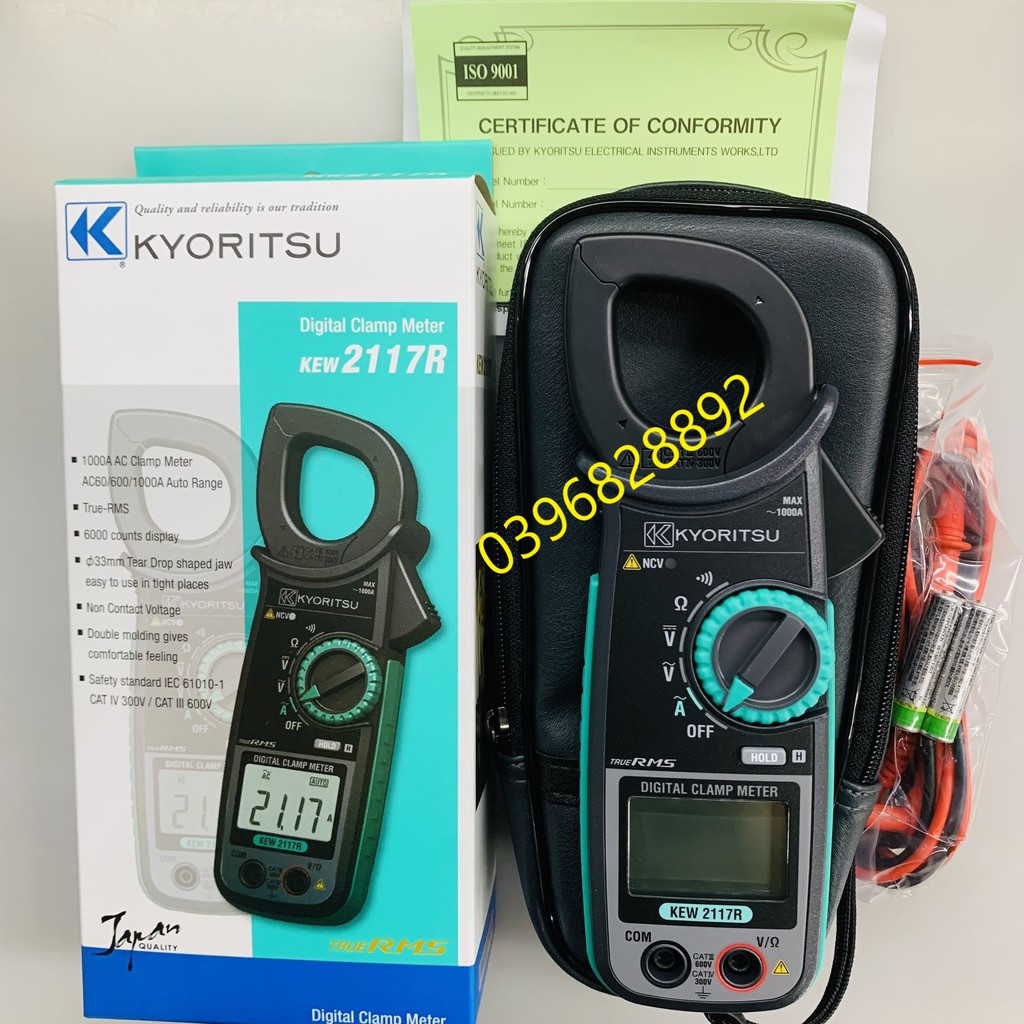 Ampe kìm AC KYORITSU 2117R (1000A, 600V) - Bảo hành 12 tháng