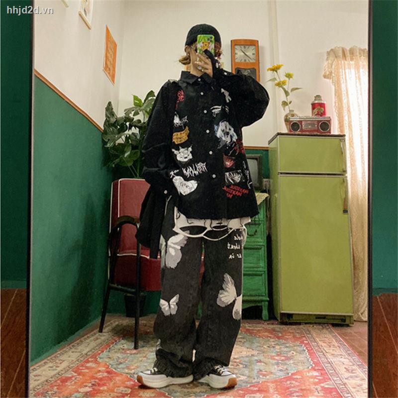 Quần dài ống rộng phong cách hiphop thời trang cá tính cho nam nữ