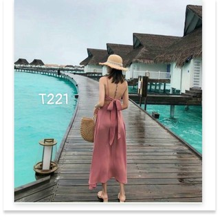 Đầm Maxi biển voan lụa cao cấp