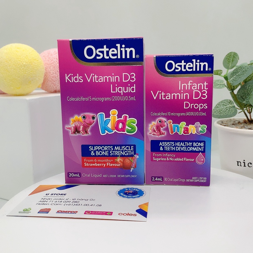 Vitamin D Dạng Nước Cho Trẻ Ostelin Kids Vitamin D3 Liquid