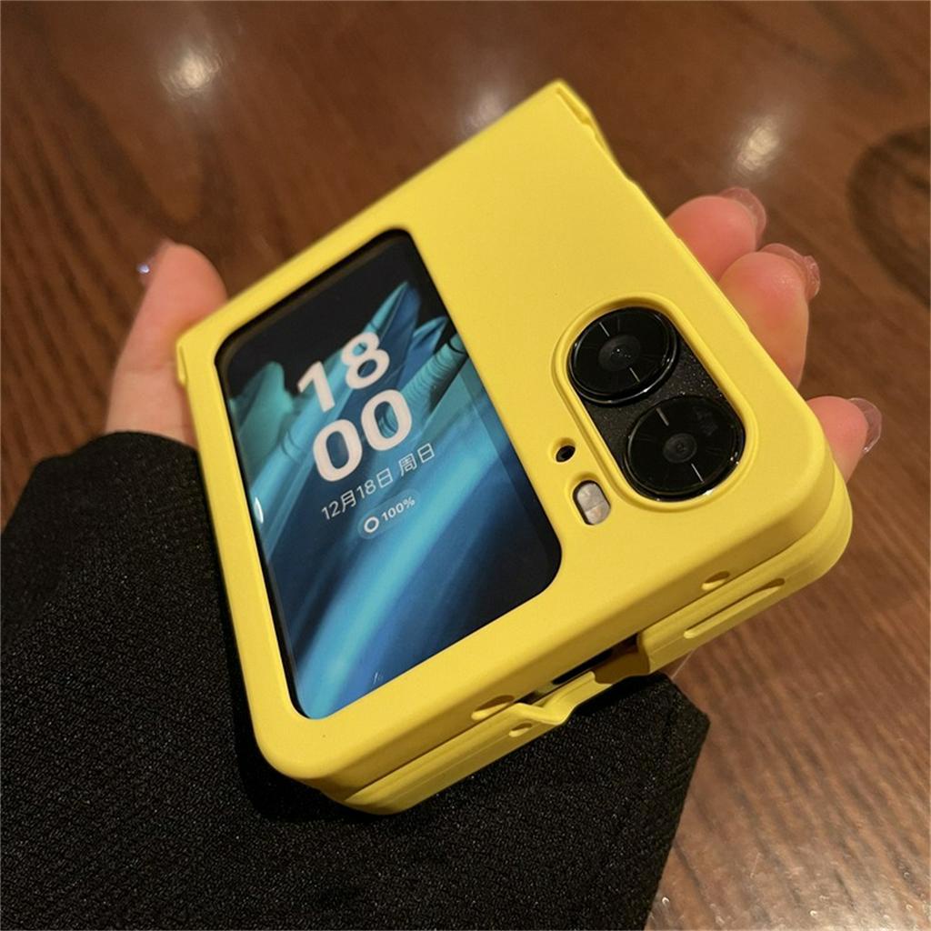 Thời Trang Ốp Điện Thoại Nắp Gập Chống Sốc Màu Trơn Đơn Giản Sang Trọng Cho oppo find n3 flip findn2 flip find n2