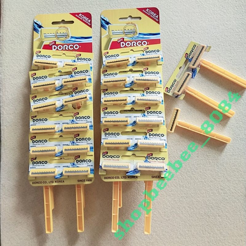 set dao cạo râu du lịch lưỡi kép tiện lợi DORCO