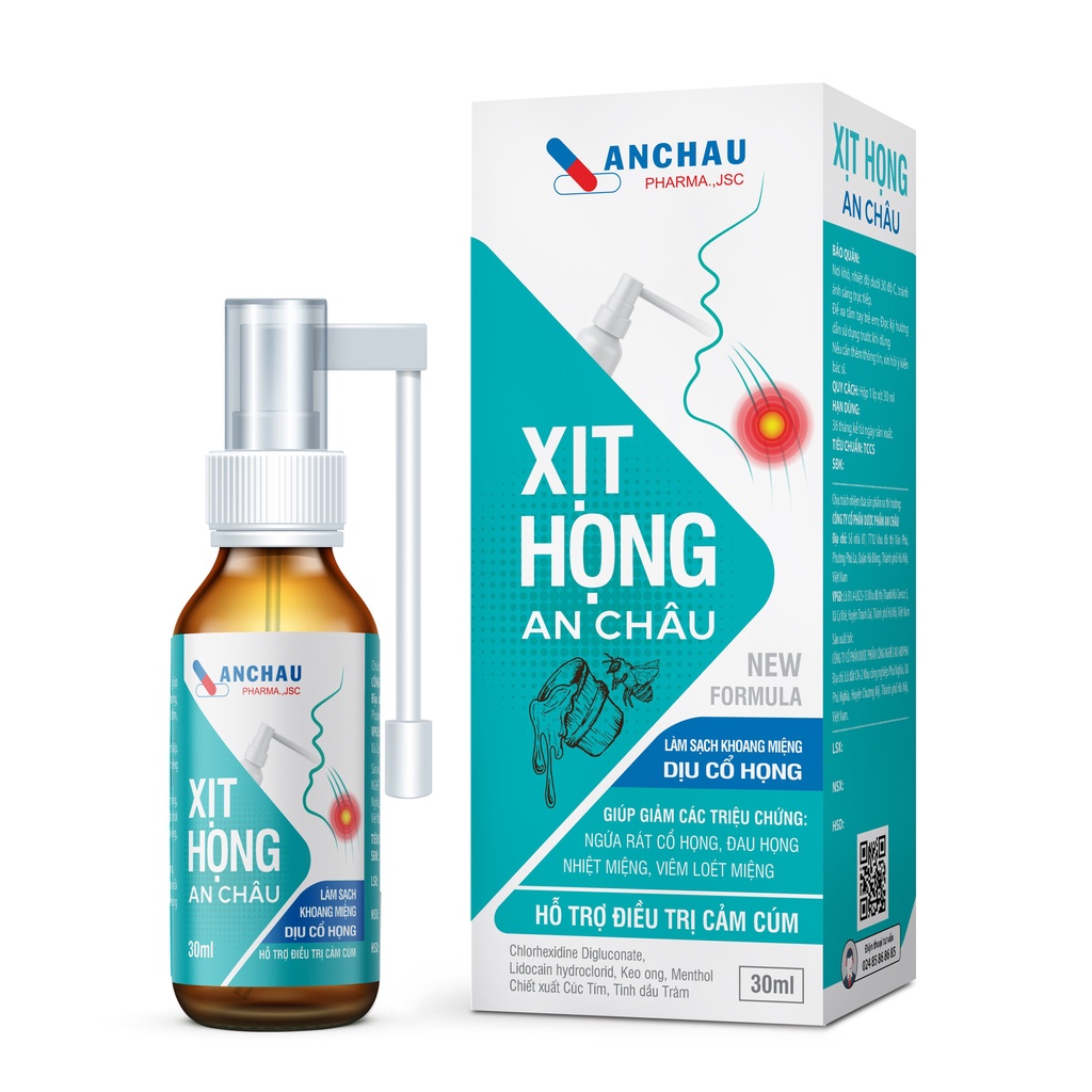 Xịt họng keo ong cho bé và người lớn XỊT HỌNG AN CHÂU dịu cơn ho, sạch họng, sát trùng họng - An Châu