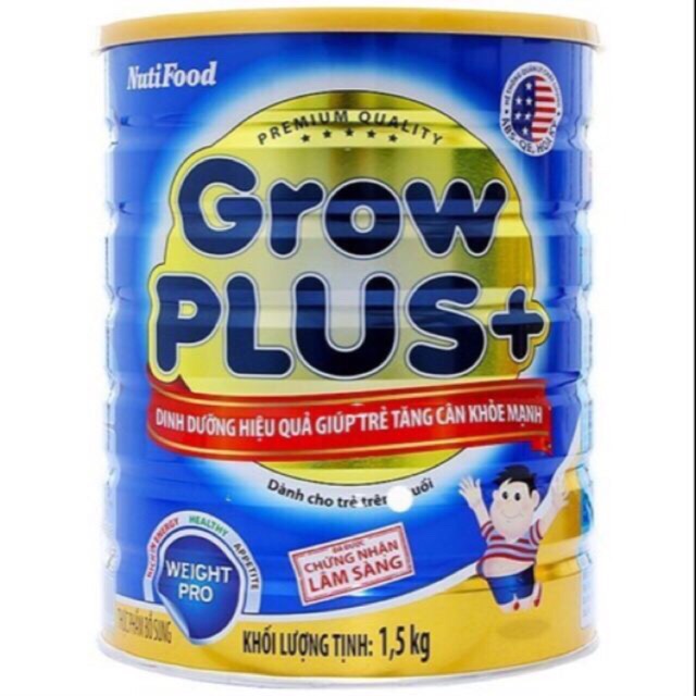 Sữa bột Nuti Grow Plus xanh 1.5kg date 2022