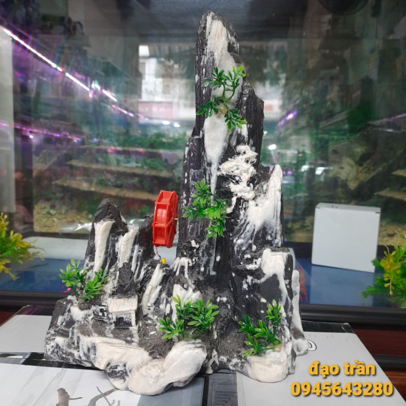 Hòn non bộ (nhựa đúc)--trang trí bể cá
