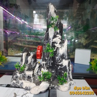Hòn non bộ (nhựa đúc)--trang trí bể cá