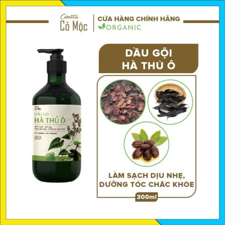 Dầu gội hà thủ ô Cenota 300ml sạch gàu, giảm gãy rụng và kích thích mọc tóc, cho mái tóc suôn mượt - Mã DR38
