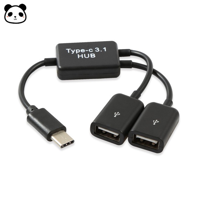 Cáp Chuyển Đổi 2 Cổng Usb 3.1 Type-C V8 Otg Hub