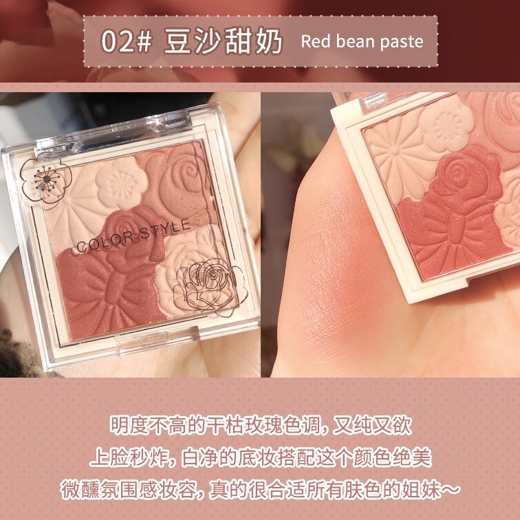 Bảng Phấn Má Hồng Tạo Khối Bắt Sáng Màu Cam Lì Tự Nhiên TKK05801