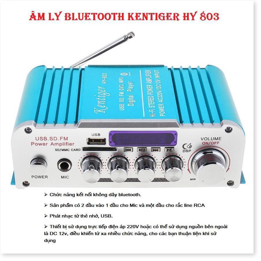 ⚡ Amly Mini Karaoke Kentiger HY 803, Âm Ly Chơi Nhạc Âm Thanh Cực Đỉnh, Hàng Nhập Khẩu 👉 HD Plaza