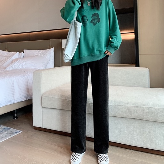 Quần ZHELIHANGFEI ống rộng lưng cao thời trang phong cách