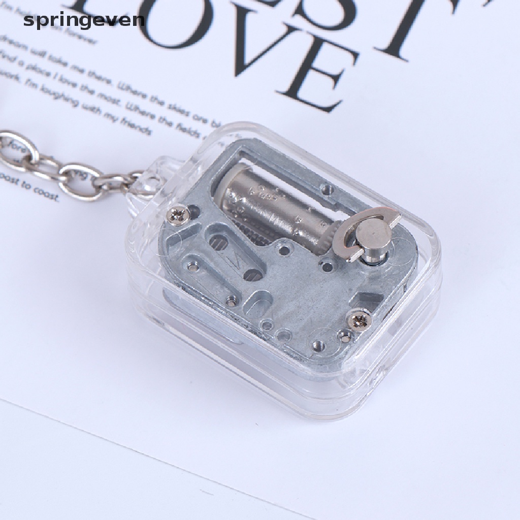 1 Hộp Nhạc Bằng Kim Loại Có Móc Khóa DIY