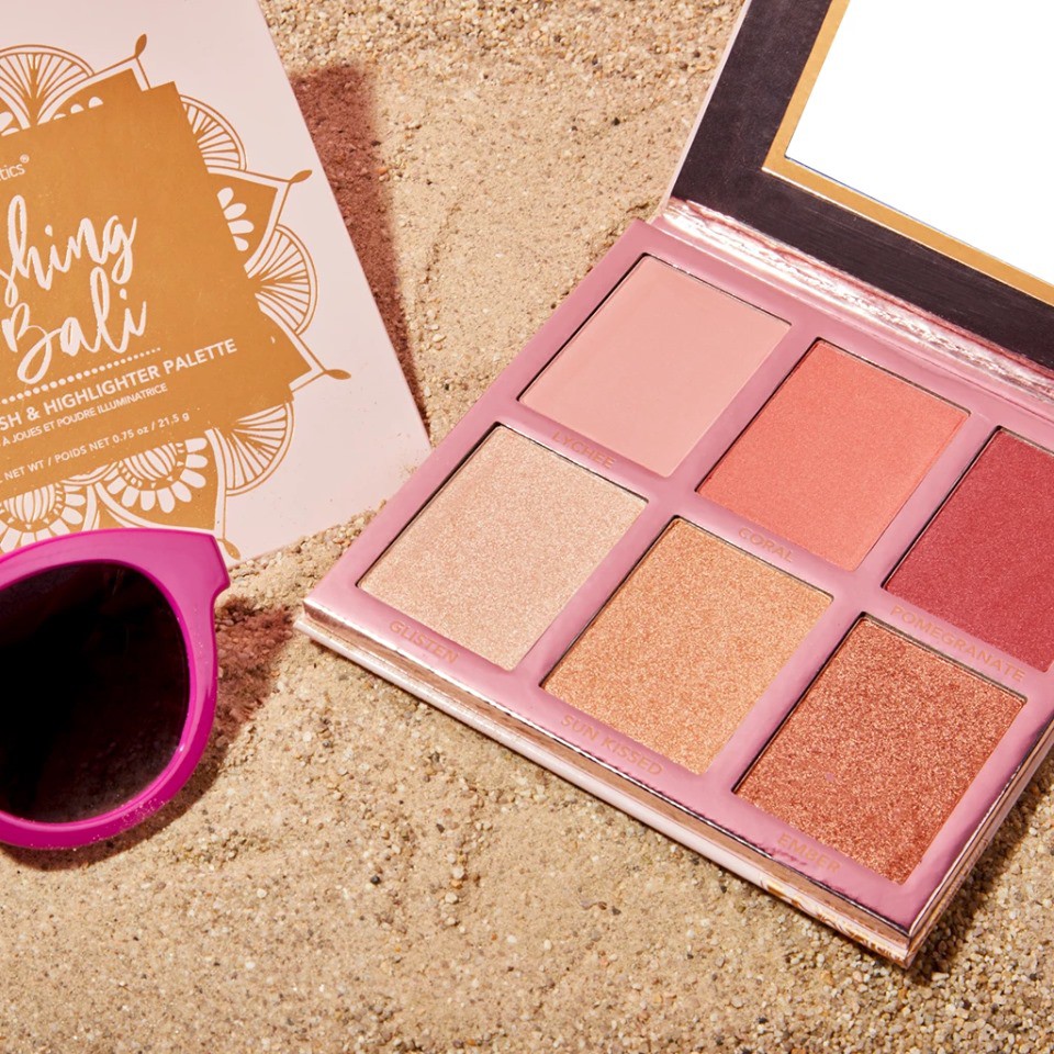 Bảng highlight 6 ô BH Cosmetics Blushing In Bali hàng xách Mỹ