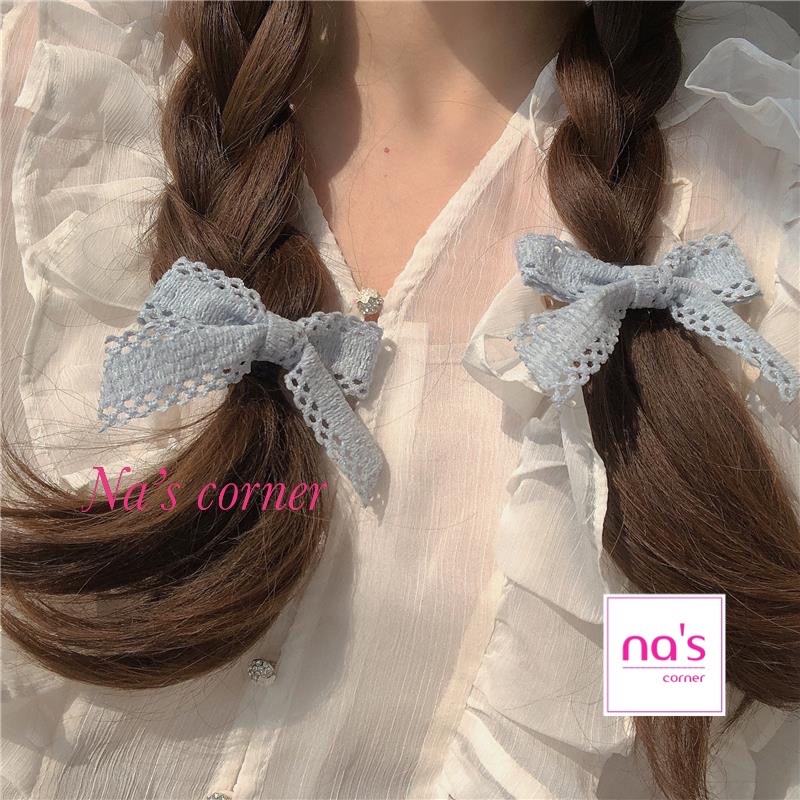 Kẹp tóc mỏ vịt nơ vải xinh xắn, dễ thương phong cách Hàn Quốc