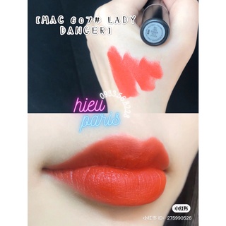 Son MAC Lady Danger 607 Màu Đỏ Cam – Matte