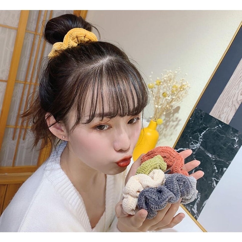 Dây cột tóc vải nhiều màu sắc tùy chọn dễ thương cho nữ