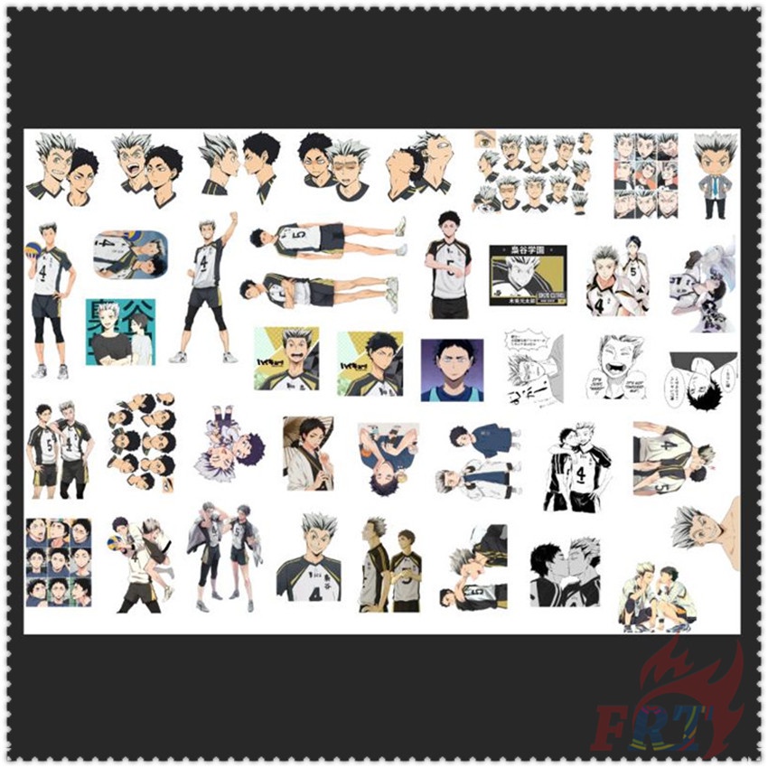 ❤ Haikyuu!! Q-3 Nhãn Dán Thủ Công Mini Kotaru Bokuto & Akaashi Keiji Mini Cho Khách ❤ Bộ 40 Miếng Sticker Dán Trang Trí Album