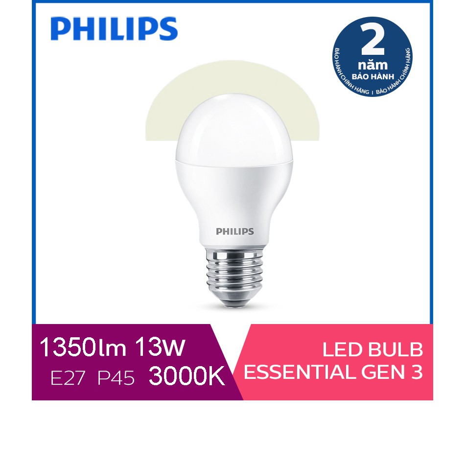 Đèn Led Bulb ESS G3 13W 3000K E27 A60 APR Philips (Ánh sáng vàng)