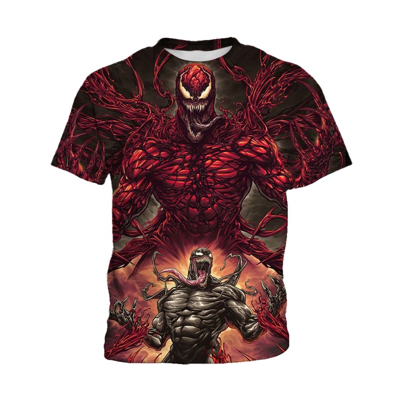 Áo Thun Tay Ngắn In Hình Marvel Venom Thời Trang Mùa Hè Cho Bé