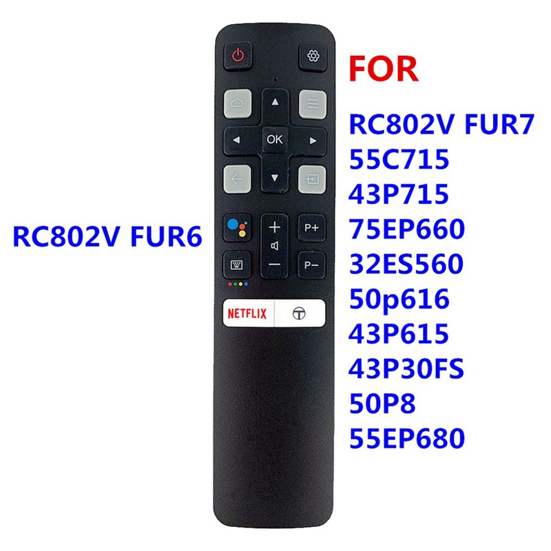 TCL GOOGLE Điều Khiển Từ Xa Rc802V Fur6 Cho Tv 40s6800 49s6500 55ep680 Rc802V Fmr1