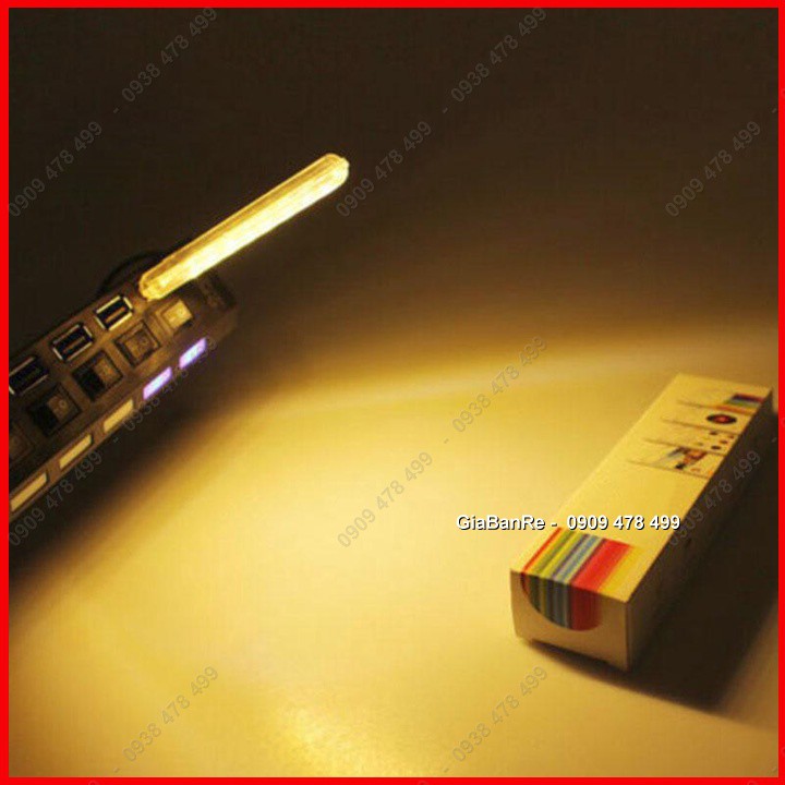 COMBO 2 ĐÈN LED USB SIÊU SÁNG 8 BÓNG - TRẮNG hoặc VÀNG - 5058.1