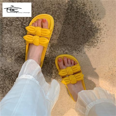 Dép Sandal Đi Biển Chống Trượt Chống Thấm Nước Đính Nơ Thời Trang Mùa Hè Cho Nữ