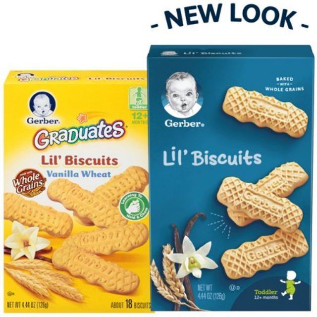 Bánh quy ăn dặm Gerber vani Lil Biscuits