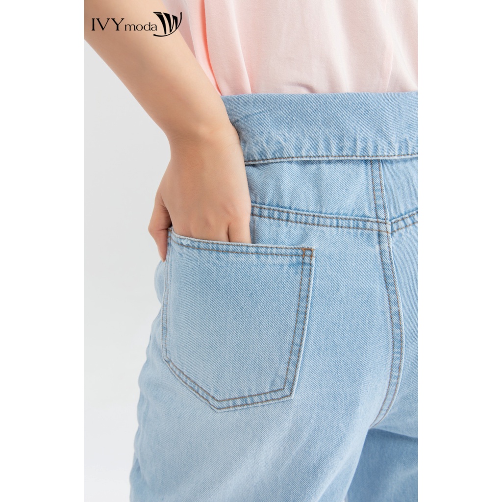 [Mã WABRT44 giảm 12% đơn 250K] Quần baggy nữ cạp bẻ IVY moda MS 25B8025