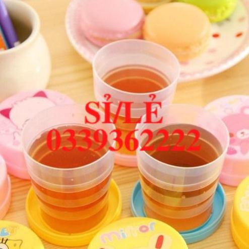 [ COCOLOVE ] Sỉ 10 cốc nhựa gấp gọn thông mình nhiều hình cute giao ngẫu nhiên