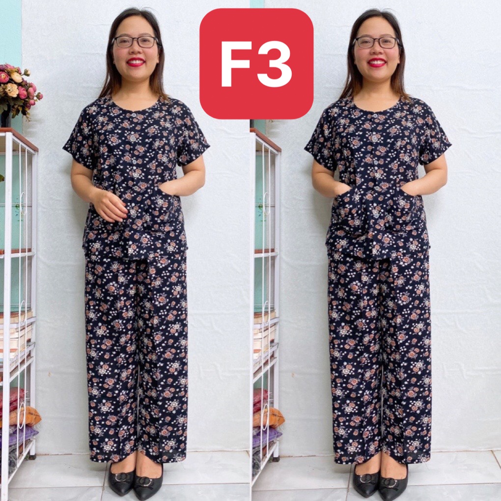 Bộ Đồ Trung Niên- Bộ Lanh Cài cúc Quần Dài tay  cộc cho người già