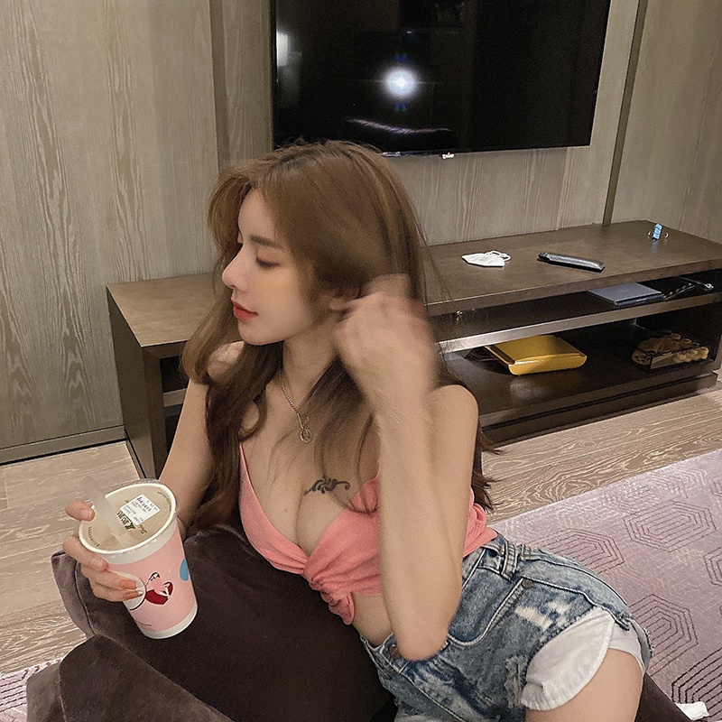 Cocory vn Áo Croptop Sát Nách Màu Trơn Dáng Ôm Thời Trang Mùa Hè Quyến Rũ Cho Nữ