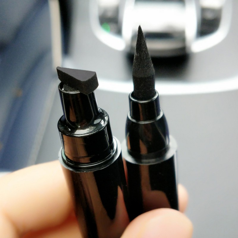 1x Stamp Eyeliner Double Head Stamps Makeup Black Quick Dry Liquid Eyeliner Pencil | BigBuy360 - bigbuy360.vn