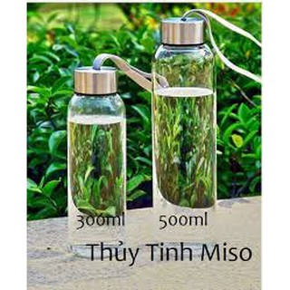 Bình Nước Thủy Tinh 300ml Có Dây Xách