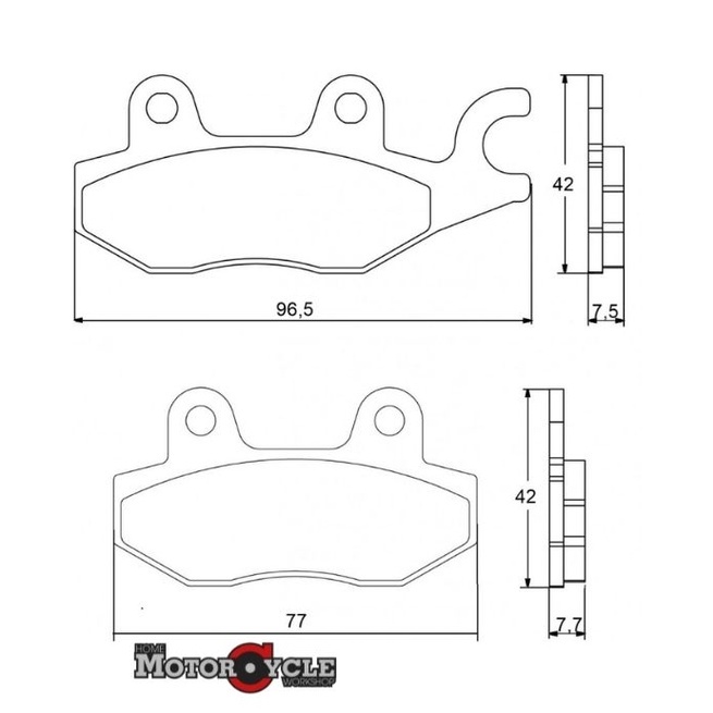 Bố thắng sau Accossato cho Ninja 400/Z400 Ninja300/Z300 - Home Motorcycle Workshop