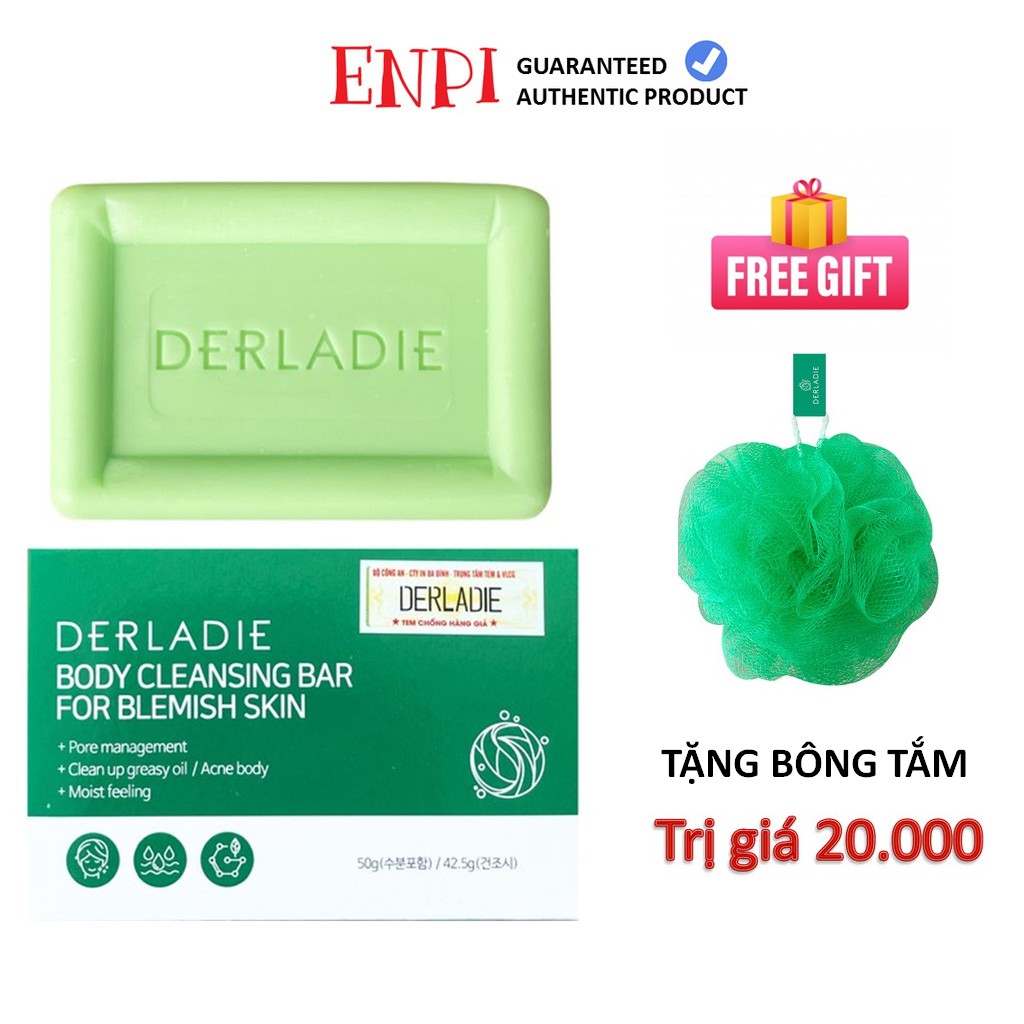 Xà phòng giảm mụn cơ thể Derladie Body Cleansing Bar Blemish Skin