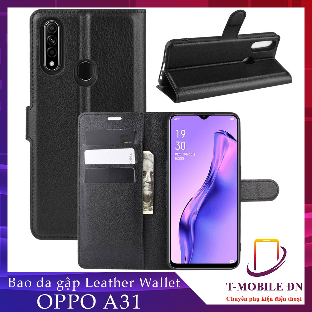 Bao da Oppo A31 cao cấp có nắp gập và chống xem video tiện lợi