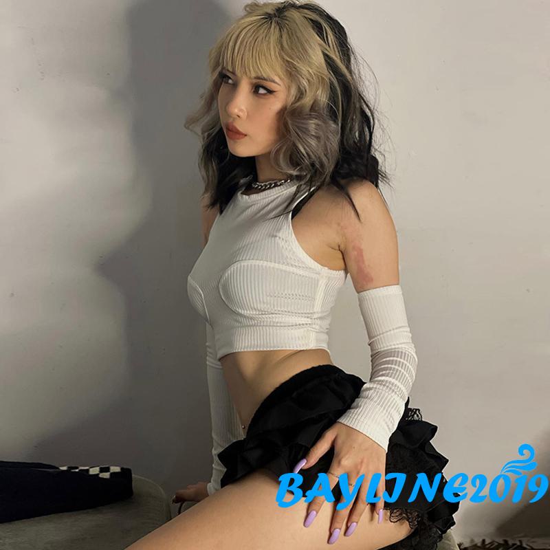 Áo Croptop Hai Dây Màu Trơn Dáng Ôm Thời Trang Mùa Hè Cho Nữ