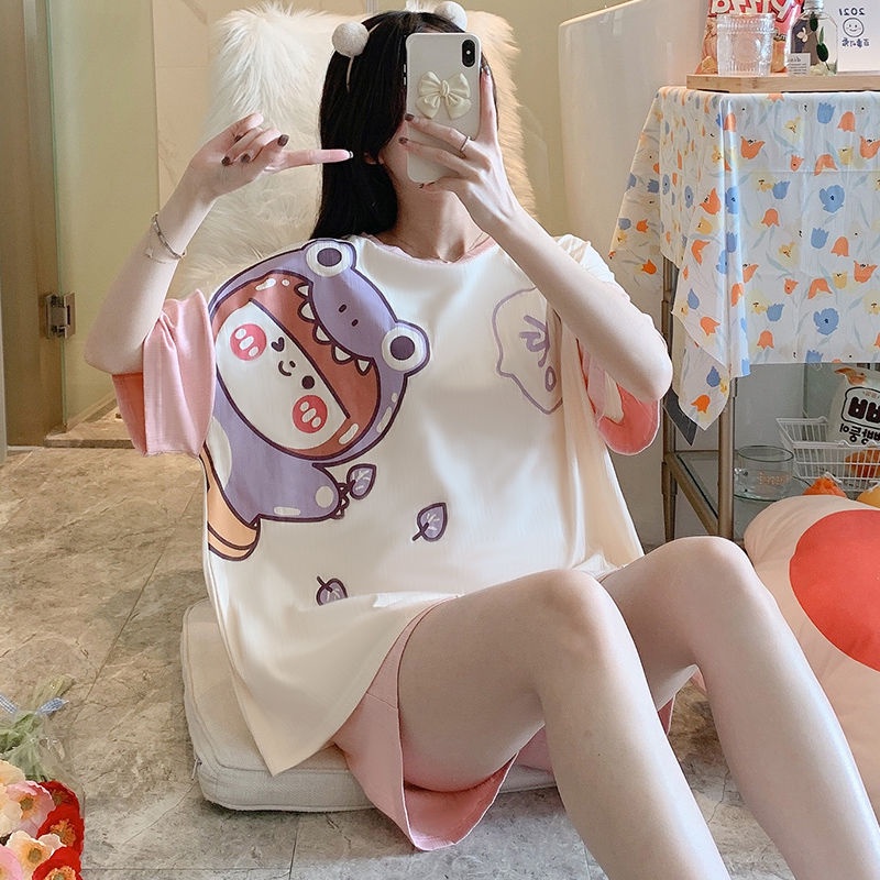 ❤️❤️Bộ đồ ngủ ngắn dáng rộng kiểu Hàn Quốc dễ thương thời trang mùa hè cho nữ | BigBuy360 - bigbuy360.vn