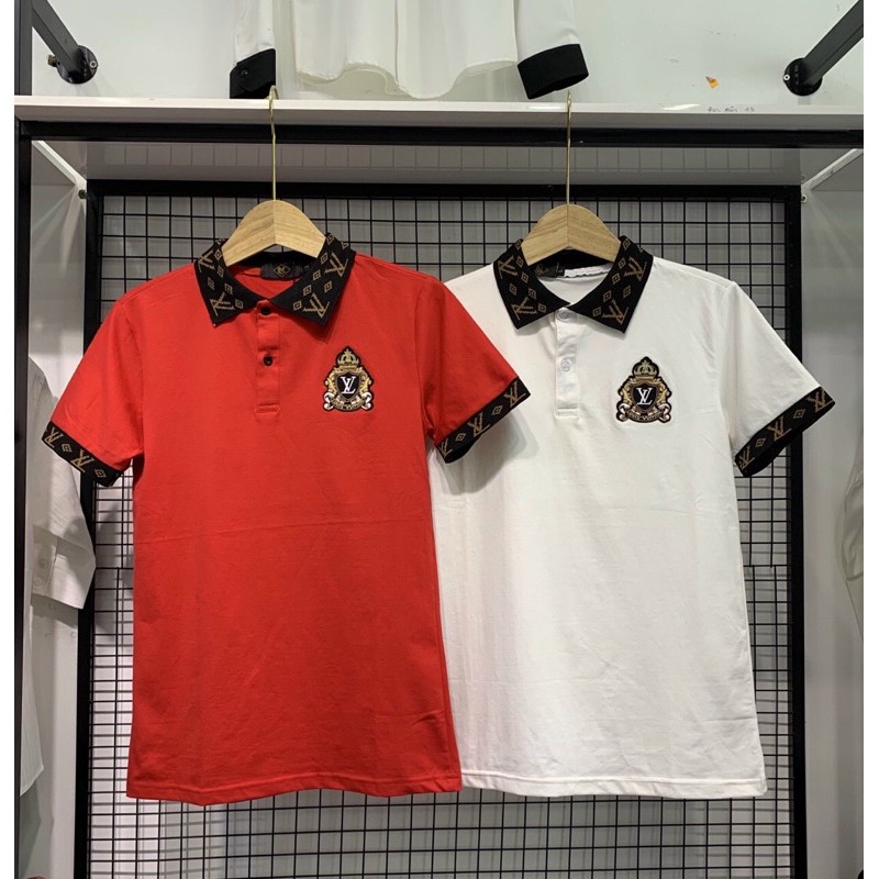 Áo Thun Nam Cổ Trụ Thêu Logo (chất liệu cotton,co dãn 4 chiều)