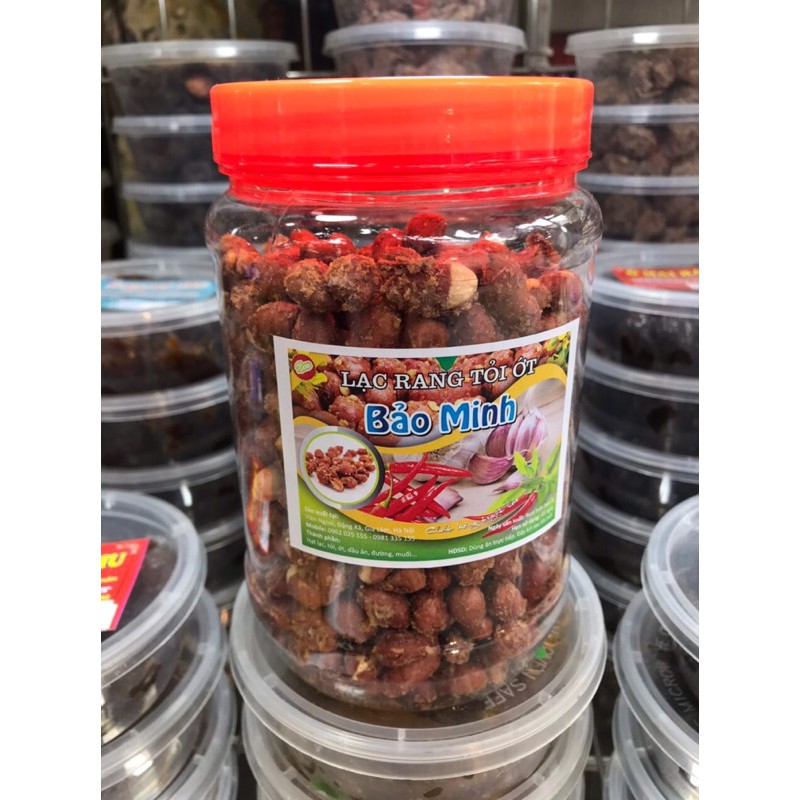 500 gam Lạc rang tỏi ớt chính hiệu Bảo Minh (lọ size to), đặc sản Hà Nội