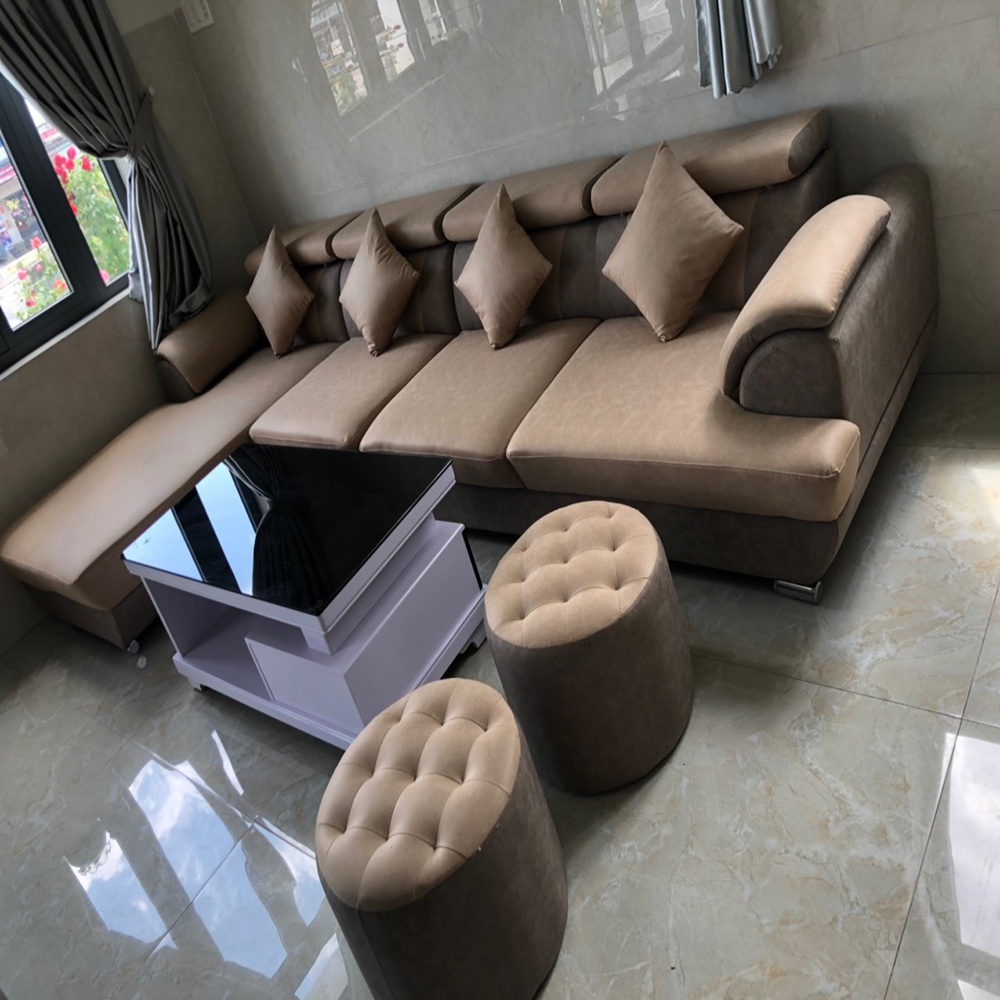 Ghế sofa góc l phòng khách giá rẻ hiện đại
