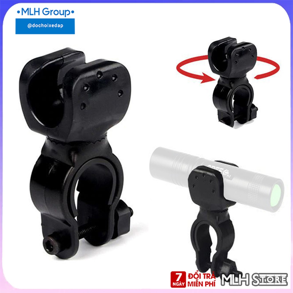 Kẹp Đèn Pin Giá Đỡ Đèn Pha Gắn Vào Ghi Đông Cho Xe Đạp  Chắc Chắn, Xoay 360 Độ MLH