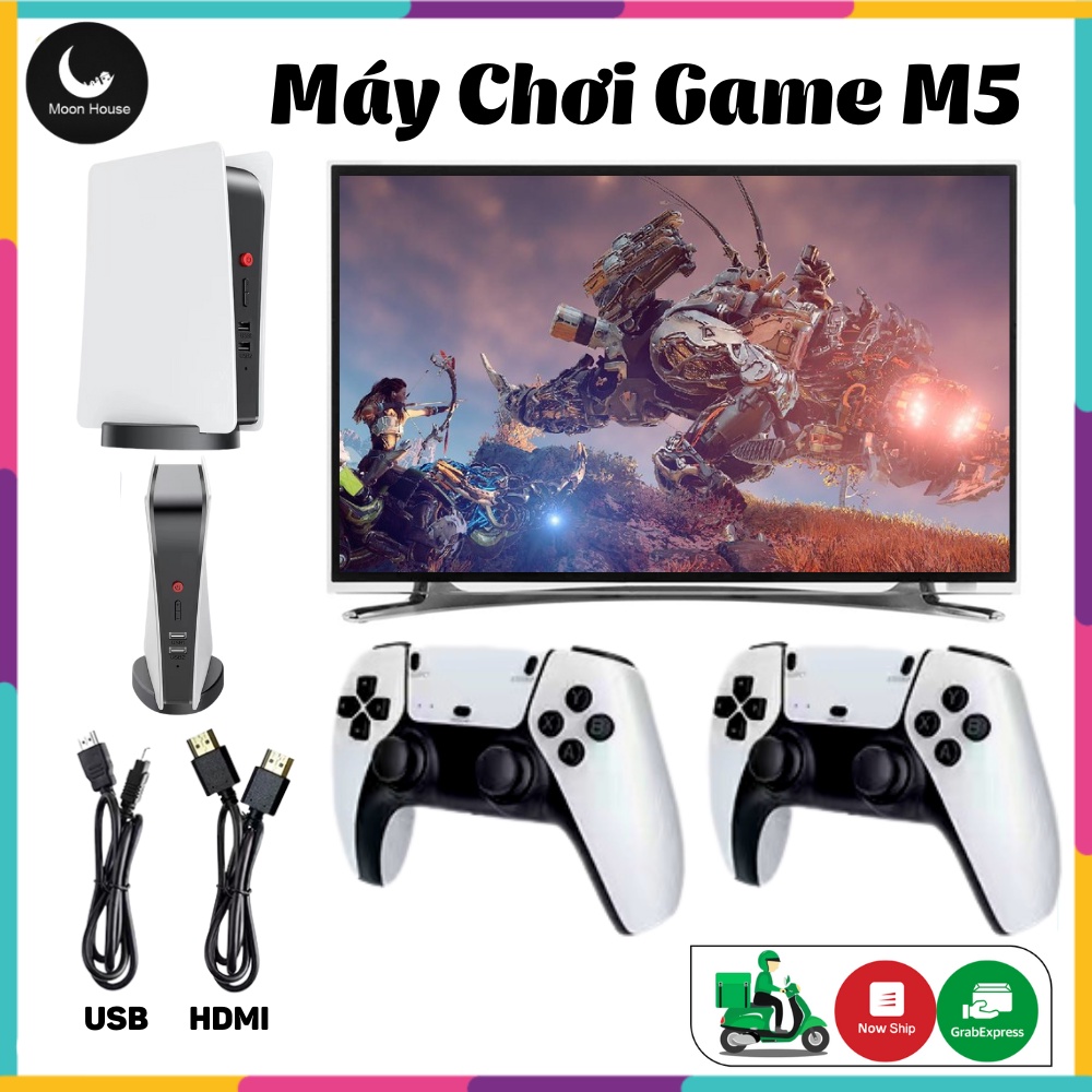 Máy Chơi Game Cầm Tay M5 Không Dây - Có 20000 Trò, Bàn Phím Điều Khiển Đôi HDMI , Hỗ Trợ Nhiều Ngôn Ngữ , Hỗ Trợ Giả Lập