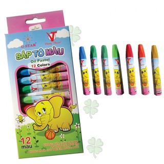 SÁP DẦU 12 MÀU GSTAR HỘP GIẤY